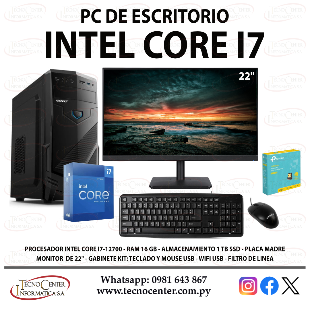 PC de Escritorio Intel Core i7